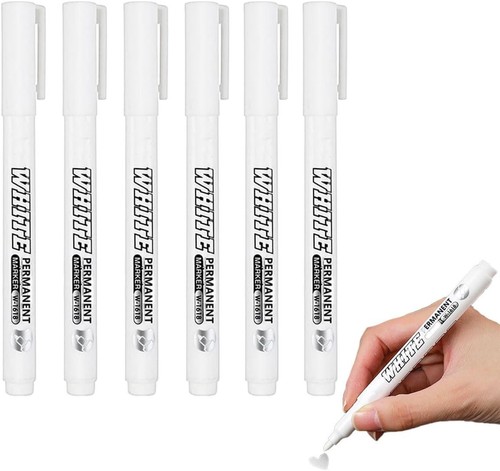 Acrylstifte 6er set weiß - acrylstifte,