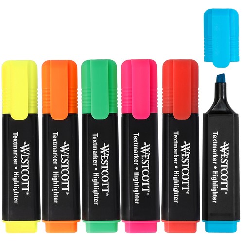 Textmarker 6er set leuchtende - textmarker,